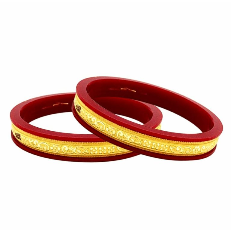 Red Verdy Kdm Gold Bracelet Full Design Pola Badhano 1 Piece Approx Wgt:  0.850 For Women. - 22 at Rs 6999/piece | Behala | Kolkata| ID: 2853278601030