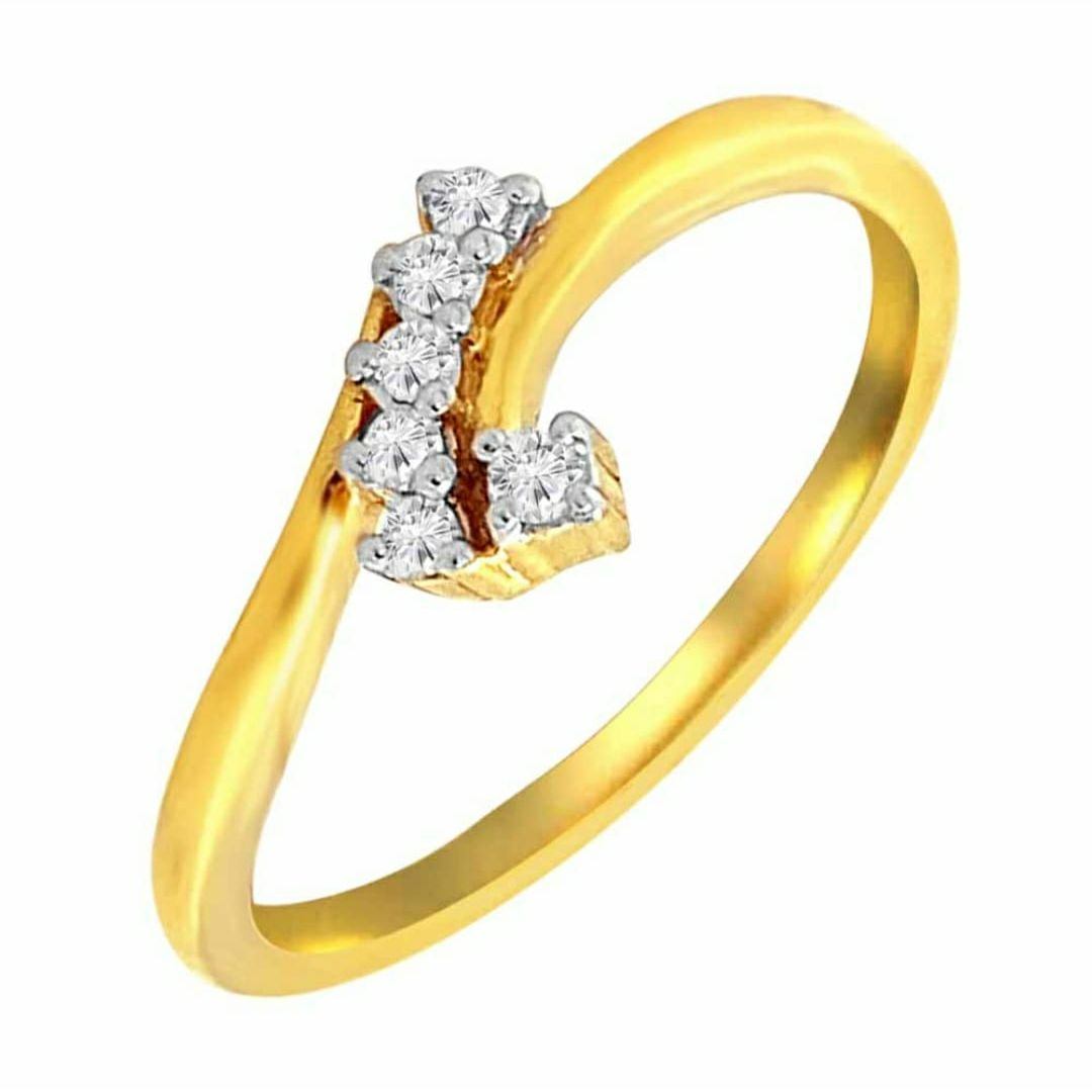 Buy quality 22k gold single stone ladies ring in Ahmedabad