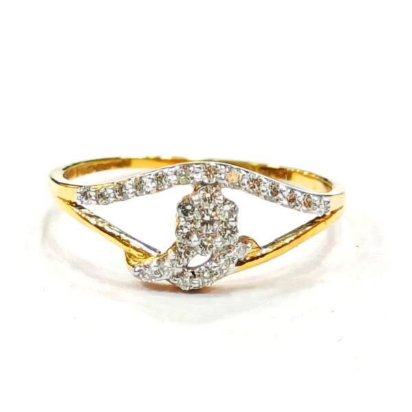 Huitan 8MM Cubic Zirconia Gold Color Women Ring Fancy Design Wedding Party  Luxury Elegant Finger Accessories